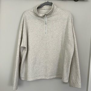 Cream 1/4 zip pullover